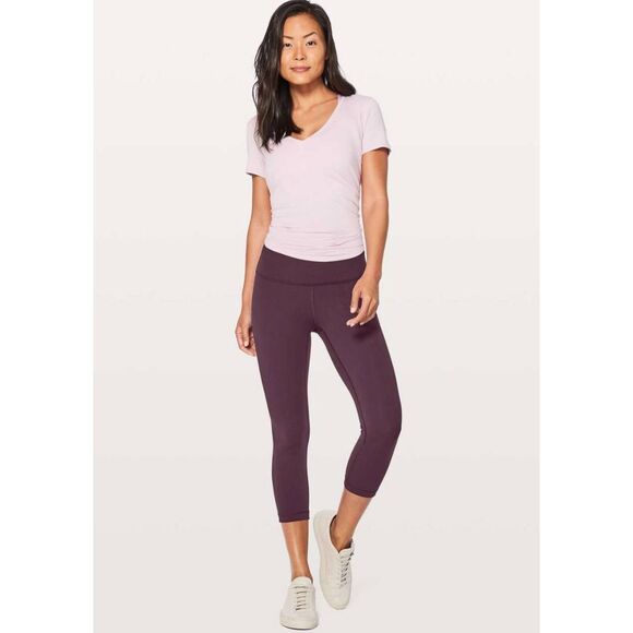 LULULEMON ATHLETICA Wunder Under Crop 'Full On Luxtreme 21' Size 4 - Picture 1 of 5